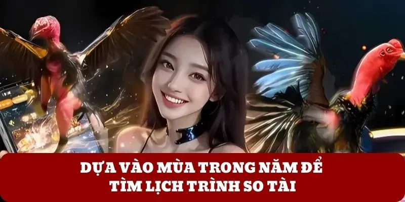 Dựa vào mùa trong năm để tìm lịch trình so tài